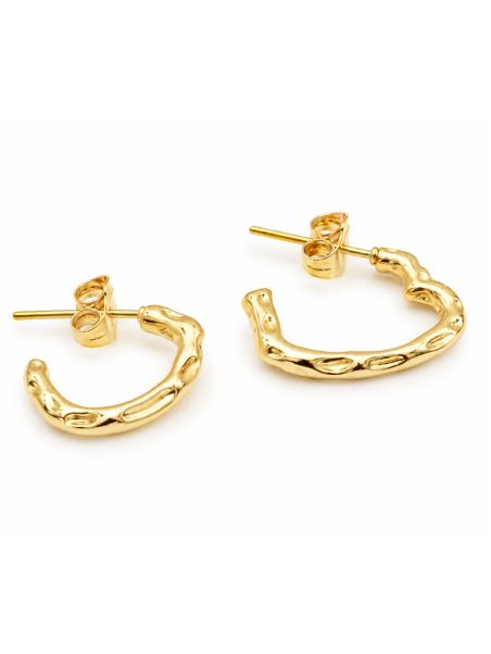 copy ofcopy ofcopy ofBoucles d'Oreilles Pendantes Papillon et Anneau Tressé Plaqué Or 18K 40 mm