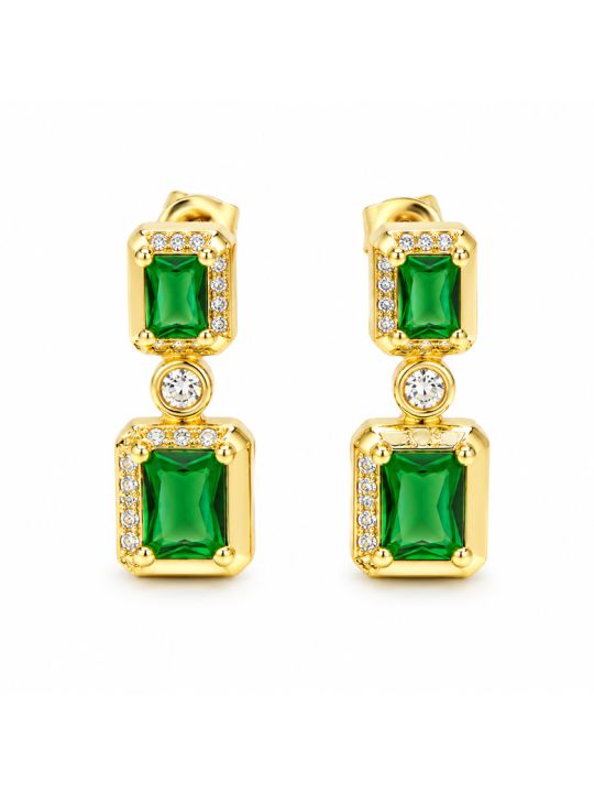 copy ofcopy ofBoucles d'Oreilles Pendantes Papillon et Anneau Tressé Plaqué Or 18K 40 mm