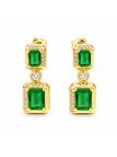 copy ofcopy ofBoucles d'Oreilles Pendantes Papillon et Anneau Tressé Plaqué Or 18K 40 mm