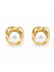 copy ofcopy ofcopy ofBoucles d'Oreilles Pendantes Papillon et Anneau Tressé Plaqué Or 18K 40 mm