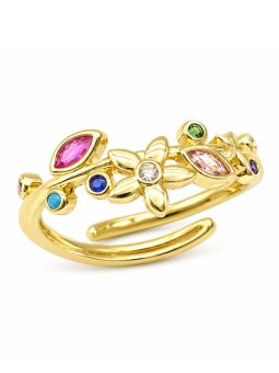 copy ofcopy ofBague Papillon Perle Plaqué Or 18K – Bague Ajustable Femme avec Cristaux