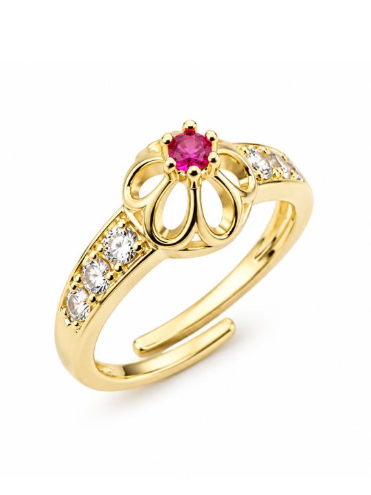 copy ofcopy ofcopy ofBague Papillon Perle Plaqué Or 18K – Bague Ajustable Femme avec Cristaux