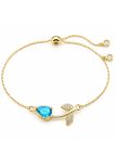 copy ofcopy ofBracelet Lune & Cœurs Ajustable Plaqué Or 18K – Bracelet Coulissant avec Oxydes de Zirconium