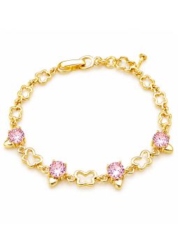 copy ofcopy ofcopy ofcopy ofBracelet Lune & Cœurs Ajustable Plaqué Or 18K – Bracelet Coulissant avec Oxydes de Zirconium