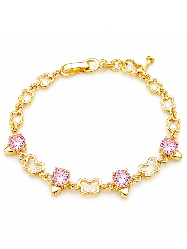 copy ofcopy ofcopy ofcopy ofBracelet Lune & Cœurs Ajustable Plaqué Or 18K – Bracelet Coulissant avec Oxydes de Zirconium