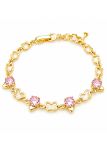 copy ofcopy ofcopy ofcopy ofBracelet Lune & Cœurs Ajustable Plaqué Or 18K – Bracelet Coulissant avec Oxydes de Zirconium