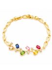 copy ofcopy ofcopy ofBracelet Lune & Cœurs Ajustable Plaqué Or 18K – Bracelet Coulissant avec Oxydes de Zirconium