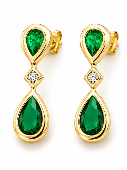 copy ofcopy ofcopy ofcopy ofBoucles d'Oreilles Cœurs Entrelacés Pendants Plaqué Or 18K 38 mm – Doubles Cœurs Élégants