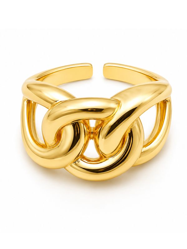 copy ofBague Impériale Plaqué Or 18K – Cascade de Zircons Brillants