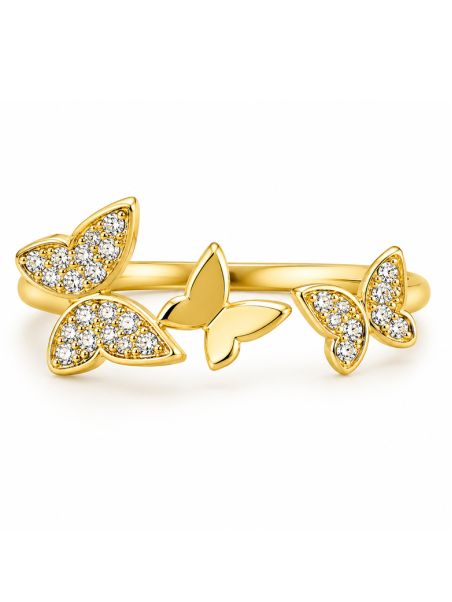 copy ofcopy ofBague Impériale Plaqué Or 18K – Cascade de Zircons Brillants