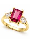 copy ofcopy ofcopy ofcopy ofBague Cœurs et Zircons Rectangulaires Plaqué Or 18K – Anneau Élégant