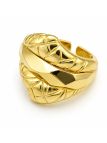 copy ofBague Cœurs et Zircons Rectangulaires Plaqué Or 18K – Anneau Élégant