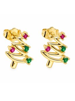 copy ofBoucles d’Oreilles Papillons Bleus et Pampilles Strass en Plaqué Or 18K – 15 mm