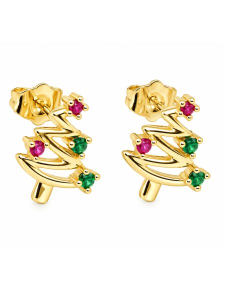 copy ofBoucles d’Oreilles Papillons Bleus et Pampilles Strass en Plaqué Or 18K – 15 mm