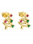 copy ofBoucles d’Oreilles Papillons Bleus et Pampilles Strass en Plaqué Or 18K – 15 mm