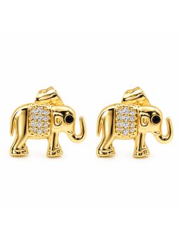 copy ofcopy ofBoucles d’Oreilles Papillons Bleus et Pampilles Strass en Plaqué Or 18K – 15 mm