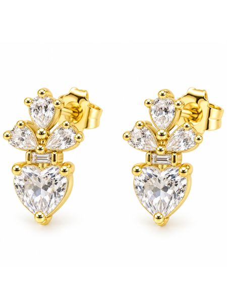 copy ofcopy ofcopy ofBoucles d’Oreilles Papillons Bleus et Pampilles Strass en Plaqué Or 18K – 15 mm