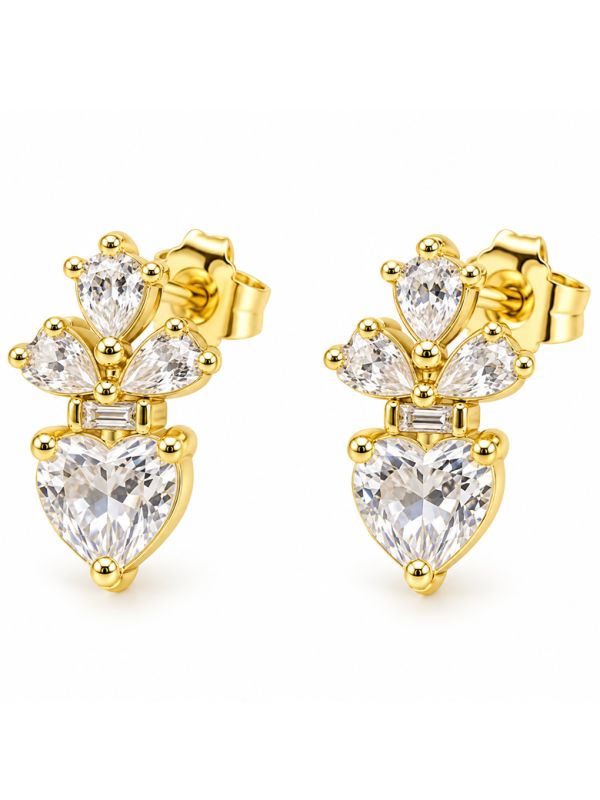 copy ofcopy ofcopy ofBoucles d’Oreilles Papillons Bleus et Pampilles Strass en Plaqué Or 18K – 15 mm