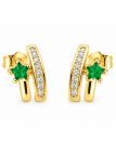 copy ofcopy ofcopy ofcopy ofBoucles d’Oreilles Papillons Bleus et Pampilles Strass en Plaqué Or 18K – 15 mm