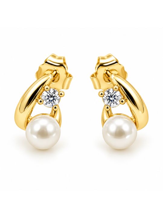 copy ofcopy ofcopy ofBoucles d’Oreilles Papillons Bleus et Pampilles Strass en Plaqué Or 18K – 15 mm