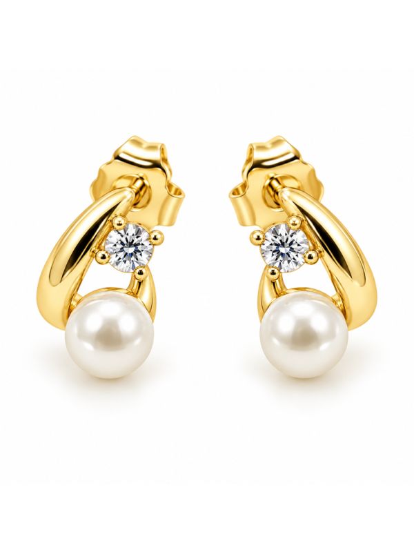 copy ofcopy ofcopy ofBoucles d’Oreilles Papillons Bleus et Pampilles Strass en Plaqué Or 18K – 15 mm
