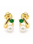 copy ofcopy ofcopy ofBoucles d’Oreilles Papillons Bleus et Pampilles Strass en Plaqué Or 18K – 15 mm