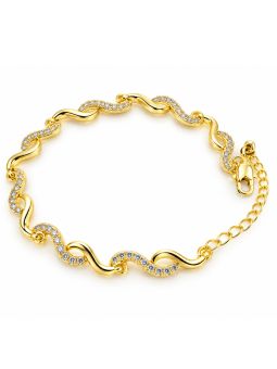 copy ofcopy ofBracelet Tennis Plaqué Or 18K – Cristaux Brillants Élégance Intemporelle