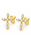 Boucles d’Oreilles Goutte Évasée – Doré en Acier Inoxydable