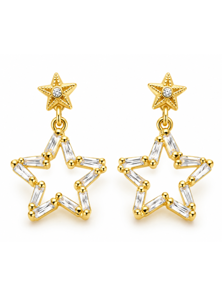 Boucles d’Oreilles Goutte Évasée – Doré en Acier Inoxydable