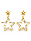 Boucles d’Oreilles Goutte Évasée – Doré en Acier Inoxydable