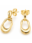 Boucles d’Oreilles Goutte Évasée – Doré en Acier Inoxydable