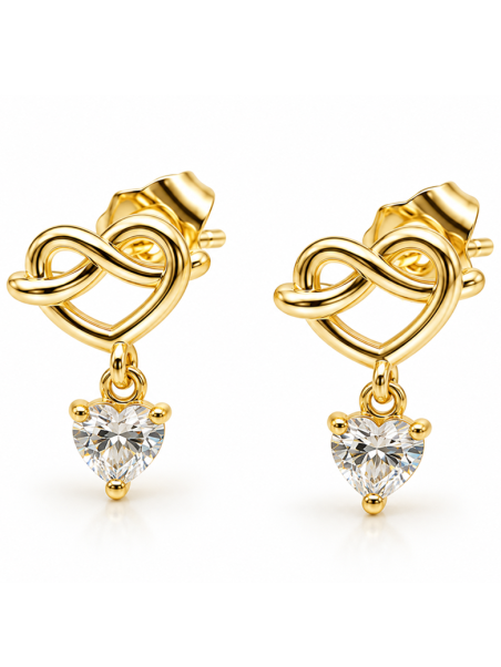 Boucles d’Oreilles Goutte Évasée – Doré en Acier Inoxydable