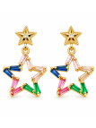 Boucles d’Oreilles Goutte Évasée – Doré en Acier Inoxydable