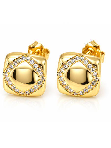 Boucles d’Oreilles Goutte Évasée – Doré en Acier Inoxydable