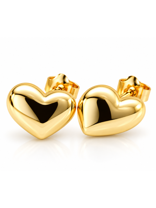 Boucles d’Oreilles Goutte Évasée – Doré en Acier Inoxydable