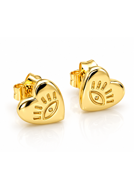 Boucles d’Oreilles Goutte Évasée – Doré en Acier Inoxydable