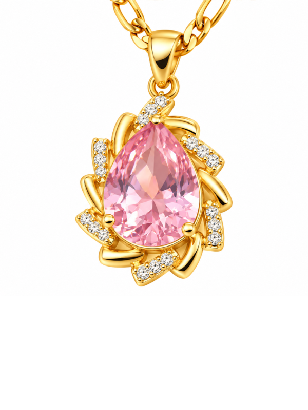 Collier Flocon Doré – Acier inoxydable doré