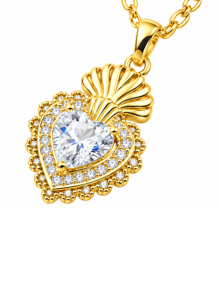 Collier Flocon Doré – Acier inoxydable doré