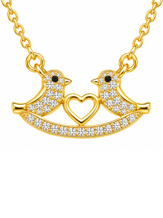 Collier Flocon Doré – Acier inoxydable doré