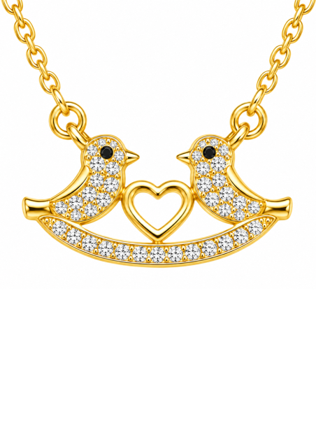 Collier Flocon Doré – Acier inoxydable doré