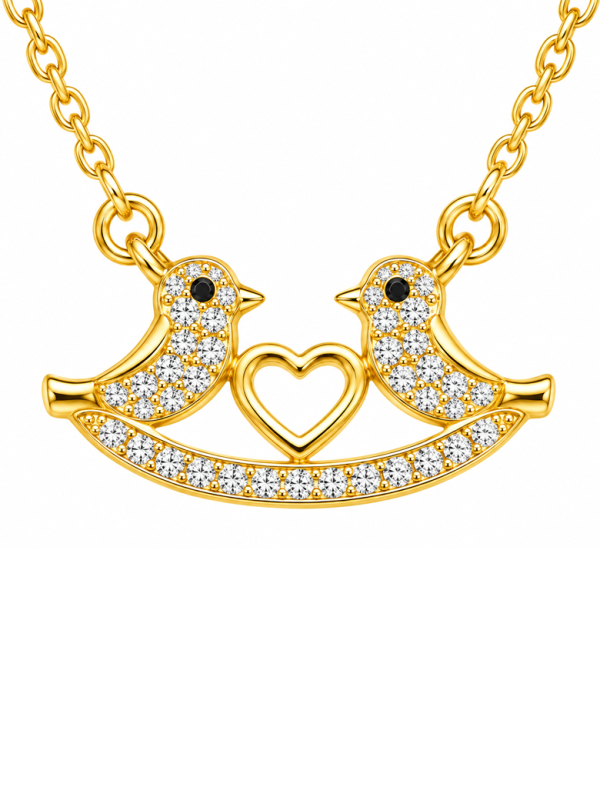 Collier Flocon Doré – Acier inoxydable doré