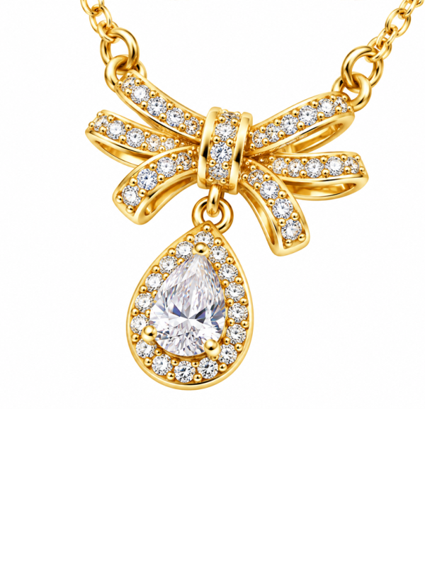 Collier Flocon Doré – Acier inoxydable doré